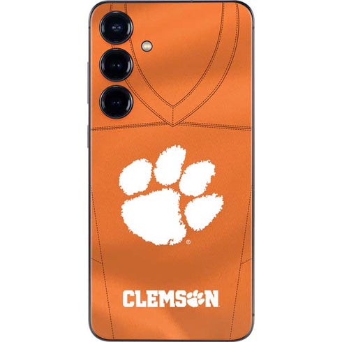 Clemson University Orange Jersey Galaxy S25 Skin